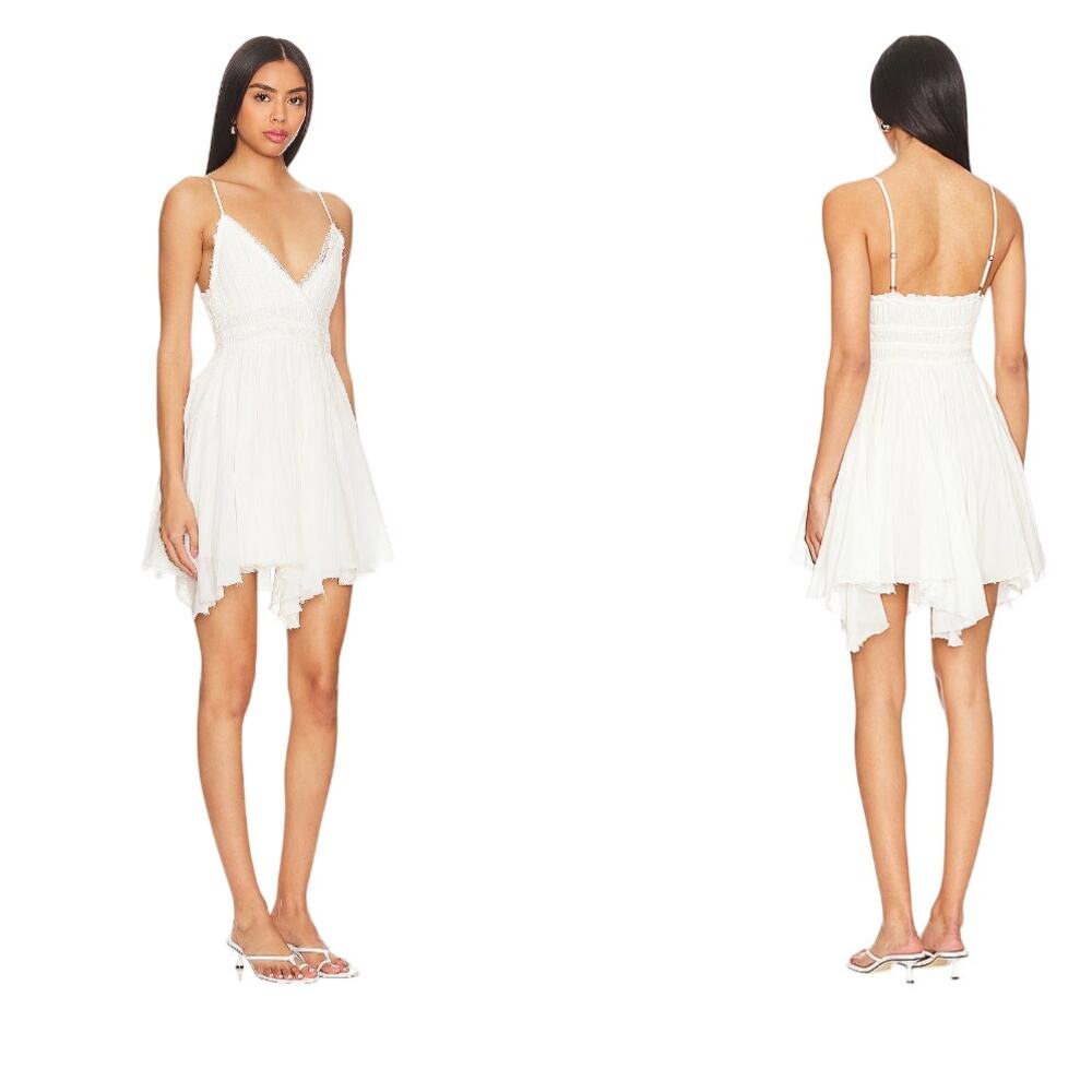 Free People New Revolve Delia Slip Dress Ivory White Lace Detail Size Small